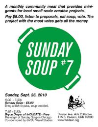 Green pot with text "Sunday Soup #7"