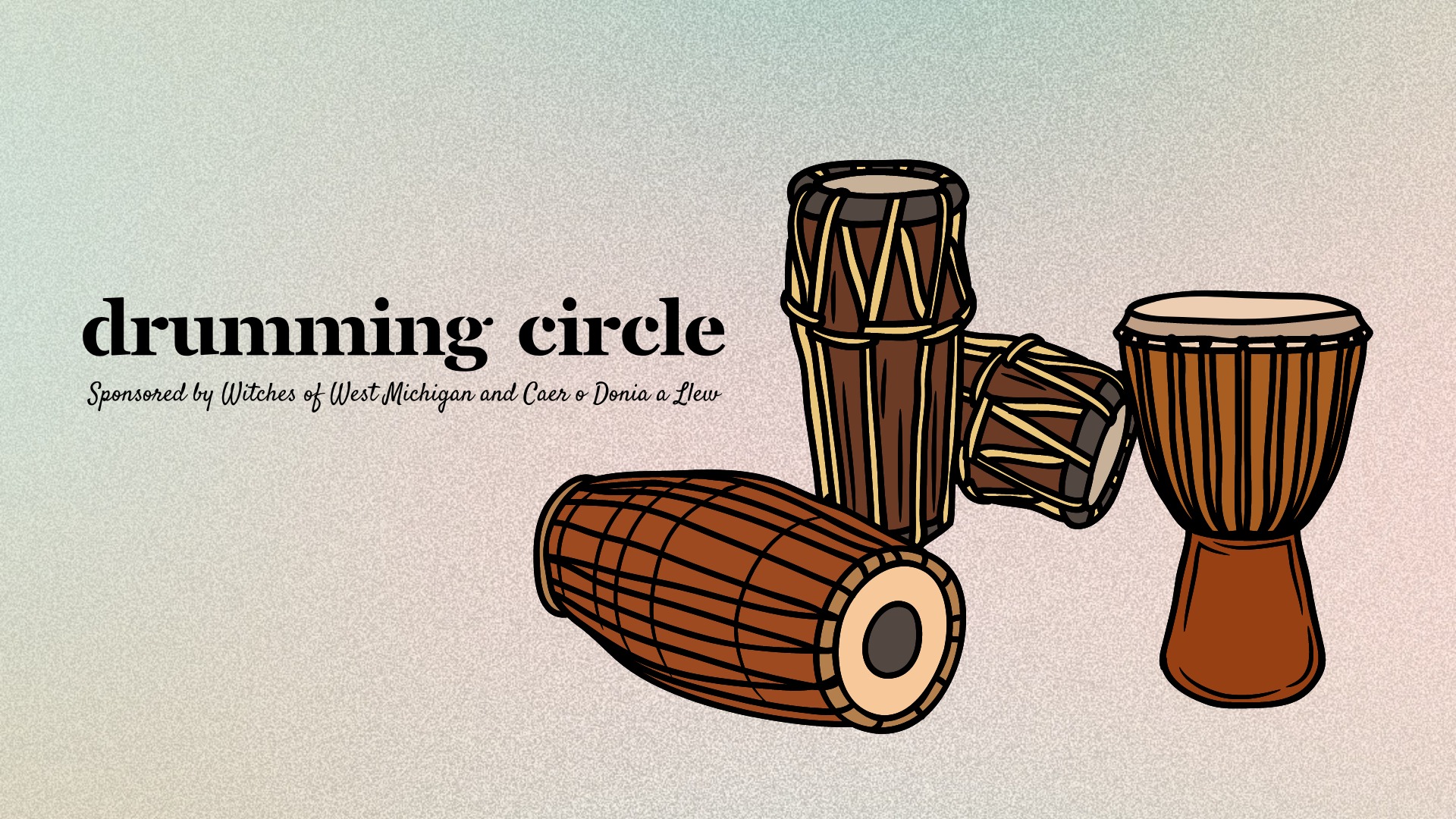 witches of west michigan drum circle logo