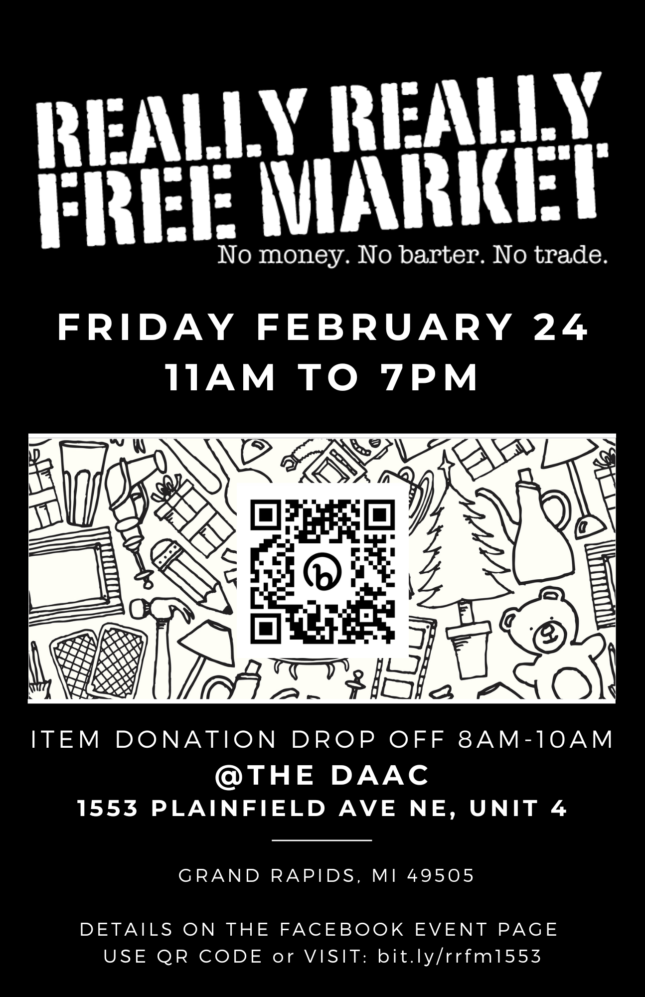 QR Code to the Really Really Free Market Facebook Event page
