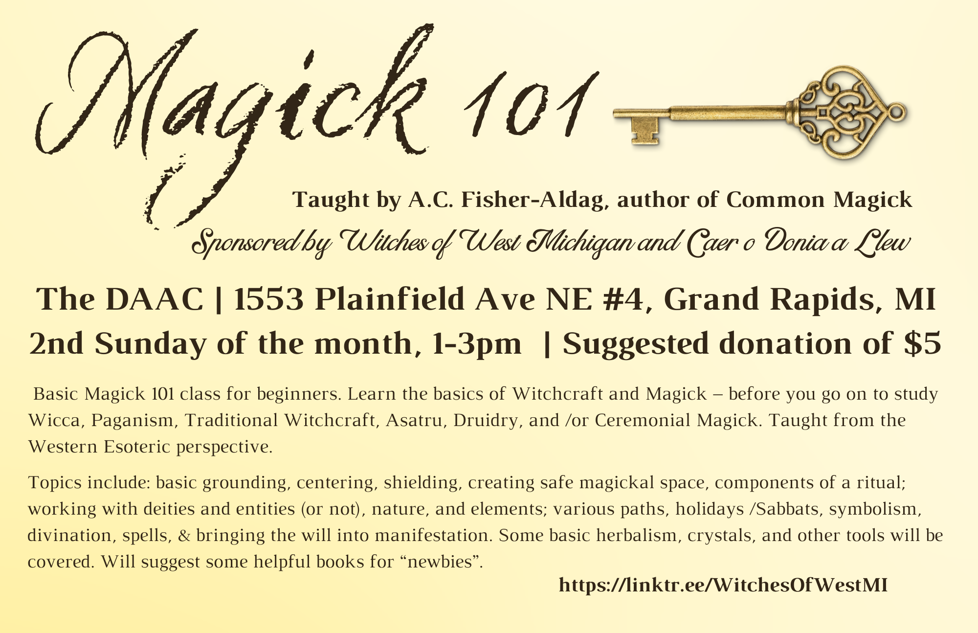 magick 101 flyer