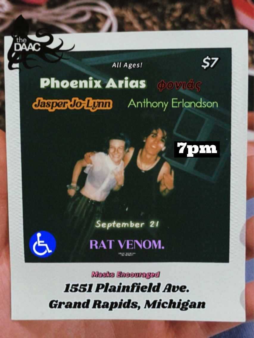 music show phoenix arias, anthony erlandson and more! 