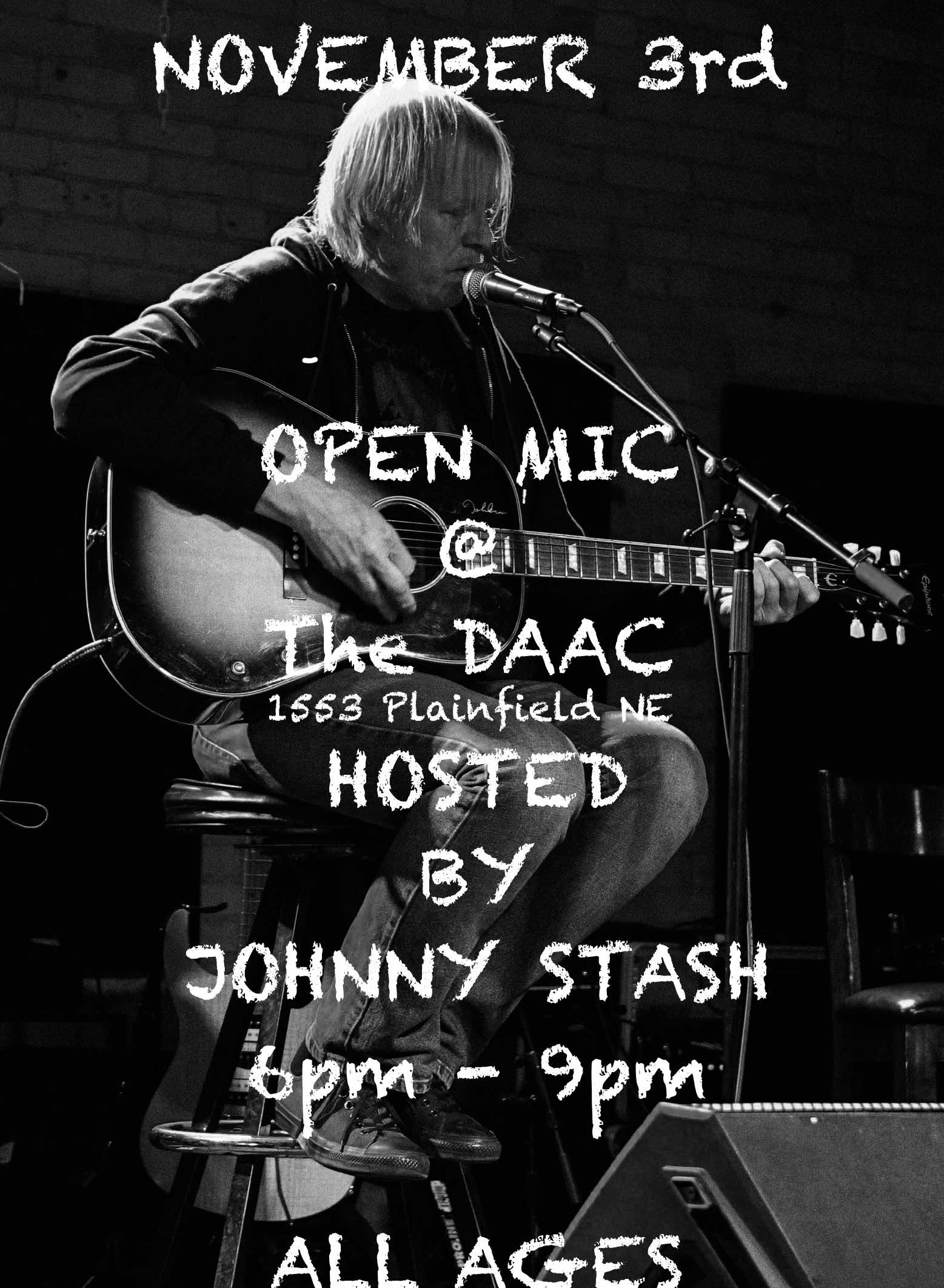 open mic hosted by Johnny Stash