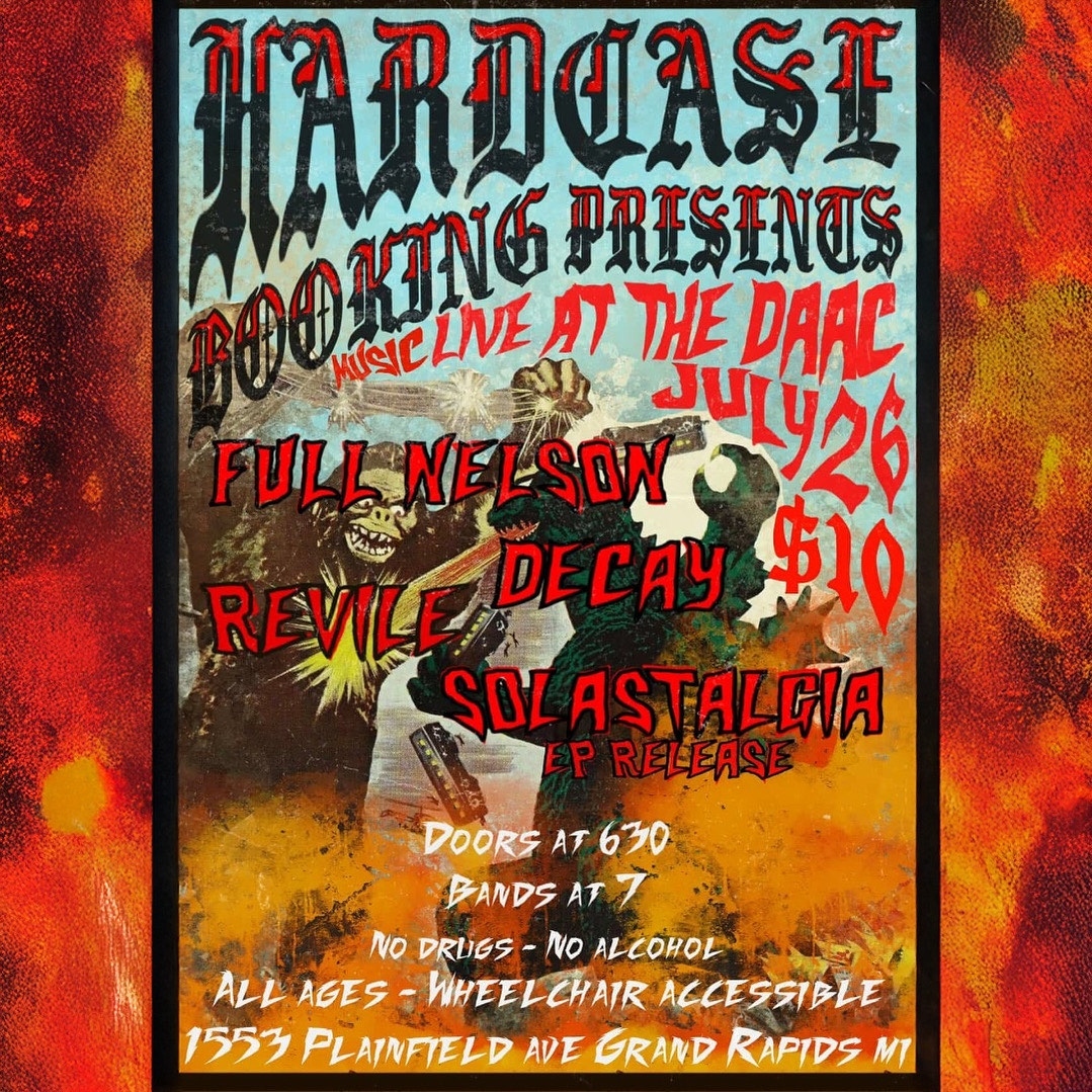 Hard Case Booking Presents: Solastalgia Album Release with Full Nelson, Decay, Revile