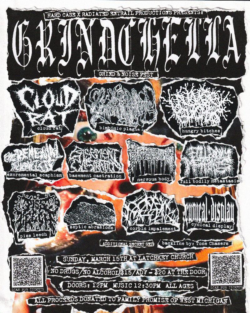Hard Case X Radiated Entrail Productions Present: Grindchella Grind & Noise Fest