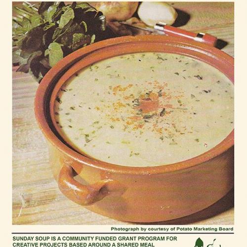Big pot of cheesy soup