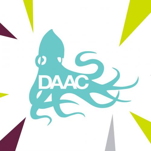 Teal DAACtopus in a starburst