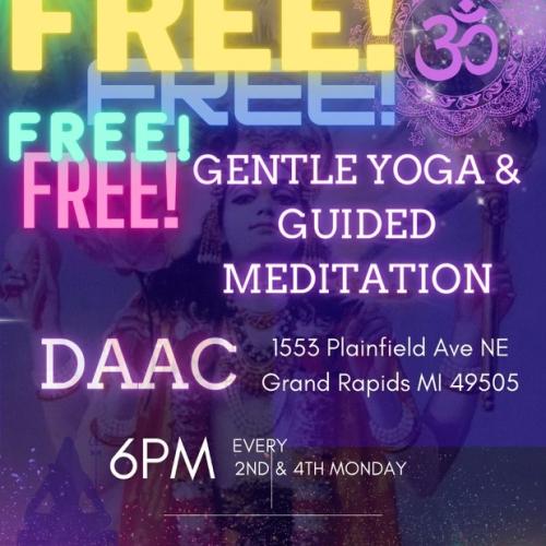 Free! Free! Free! Free! Gentle Yoga & Guided Meditation flyer